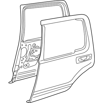 Ford 7L2Z-7824631-A Door Assembly - Rear - Less Hinges