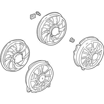 Ford 3F1Z-8C607-HA Fan And Motor Assembly