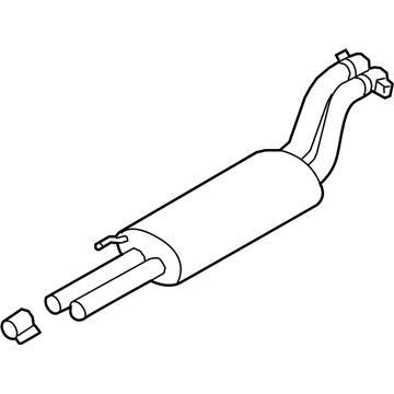 Ford JL3Z-5230-F Rear Muffler And Pipe Assembly