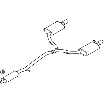Ford 8A5Z-5230-A Rear Muffler And Pipe Assembly