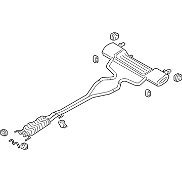 Ford GD9Z-5230-B Centre And Rear Muffler Assembly