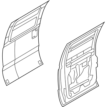 Ford 9C3Z-2624631-C Door Assembly - Rear - Less Hinges