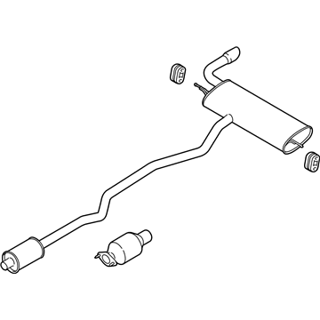 Ford DS7Z-5230-H Rear Muffler Assembly