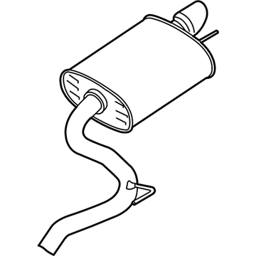 Ford JR3Z-5230-FA Rear Muffler And Pipe Assembly