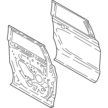 Ford JL7Z-4024631-A Door Assembly - Rear - Less Hinges