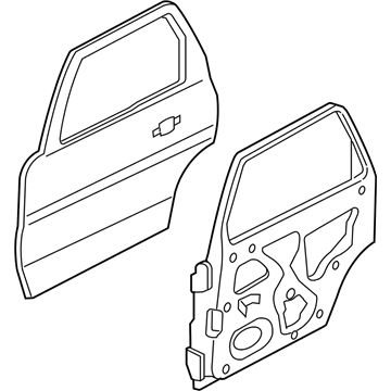 Ford 8L8Z-7824630-A Door Assembly - Rear - Less Hinges