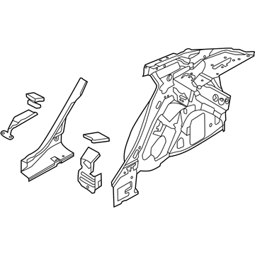 Ford CP9Z-5427790-A Panel And Wheelhouse - Quarter - Inner