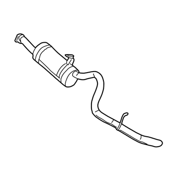 Ford 6C3Z-5230-G Rear Muffler And Pipe Assembly