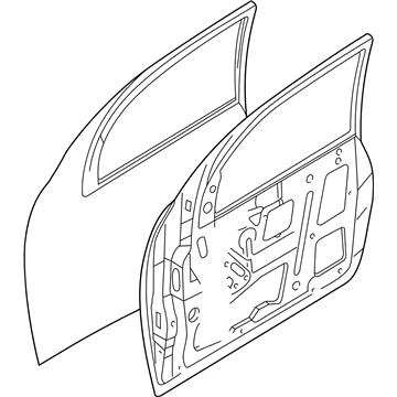 Ford YS4Z-5420125-AA Door Assembly - Front - Less Hinges