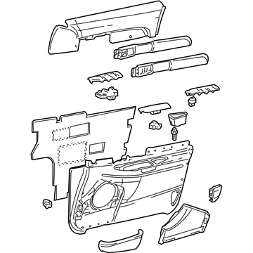 Ford 4W4Z-5423943-BBK Panel Assembly - Door Trim