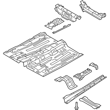 Ford AE8Z-5411135-A Pan Assembly - Floor - Front