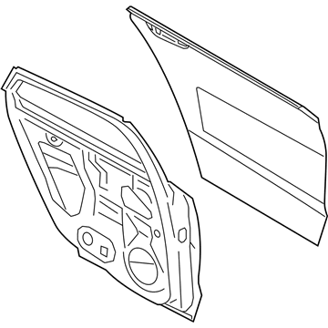 Ford DS7Z-5424631-A Door Assembly - Rear - Less Hinges