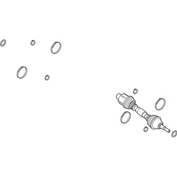 Ford K2GZ-3B436-D Shaft - Front Axle