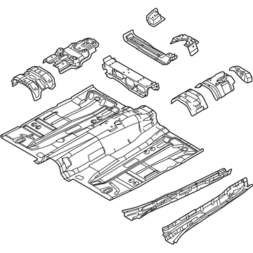 Ford CV6Z-5811135-A Pan Assembly - Floor - Front