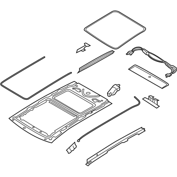 Ford JT4Z5850056A FRAME - SLIDING ROOF PANEL OPE