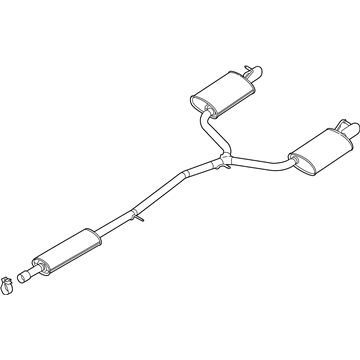 Ford BB5Z-5230-C Centre And Rear Muffler Assembly