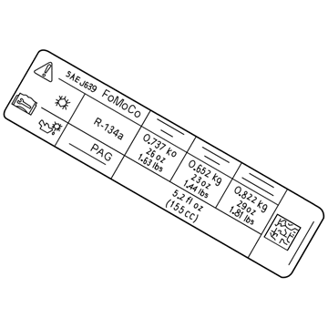 Ford DG1Z-5400014-A Decal