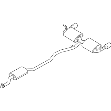 Ford BT4Z-5230-A Centre And Rear Muffler Assembly