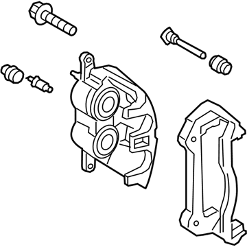 Ford FL3Z-2B121-A Brake Caliper Assembly-Less Pads