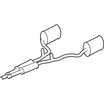 Ford 4W4Z-5230-BB Centre And Rear Muffler Assembly