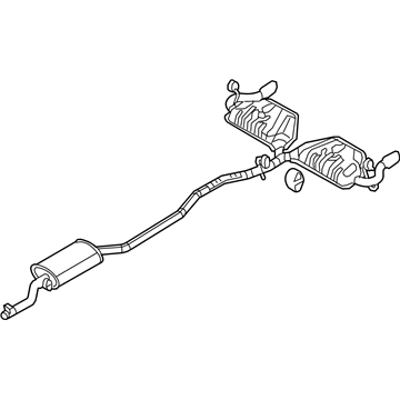 Ford 9T4Z-5230-B Centre And Rear Muffler Assembly