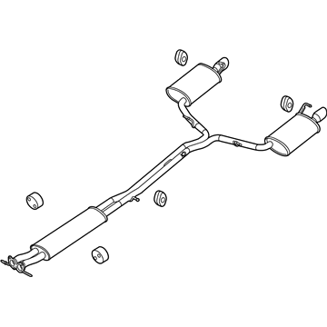 Ford DP5Z-5230-B Centre And Rear Muffler Assembly