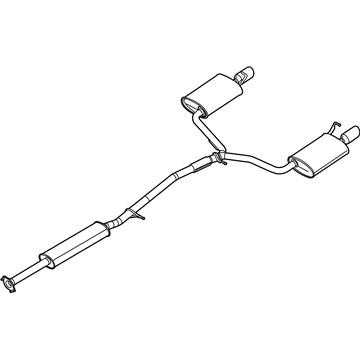 Ford AE9Z-5230-A Rear Muffler And Pipe Assembly