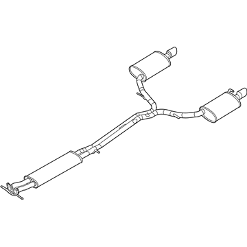 2014 Lincoln MKS Muffler - DA5Z-5230-B