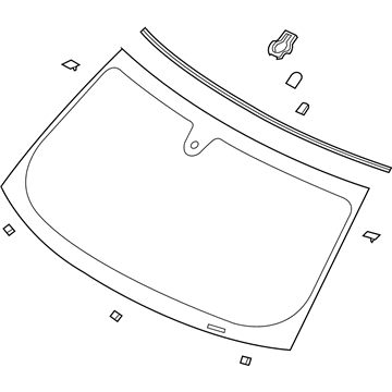 Ford DA8Z-7403100-A Windshield Glass