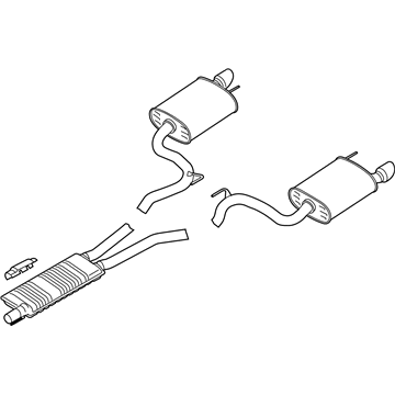 Ford JR3Z-5230-R Centre And Rear Muffler Assembly