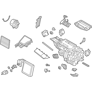 Ford D2BZ-19B555-H Evaporator And Housing Assembly