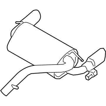 Ford G1FZ-5A289-A Rear Muffler Assembly