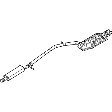 Ford 8T5Z-5230-A Rear Muffler And Pipe Assembly