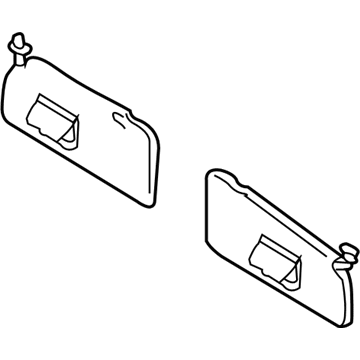 2001 Ford Escape Sun Visor - YL8Z-7804105-AAB