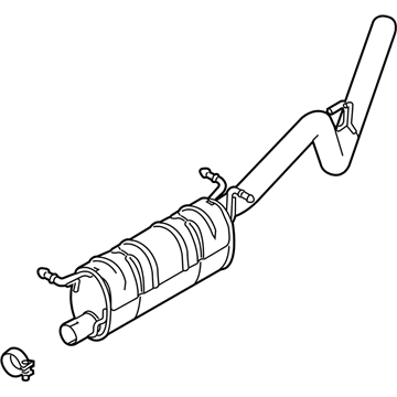 Ford HC3Z-5230-A Rear Muffler And Pipe Assembly