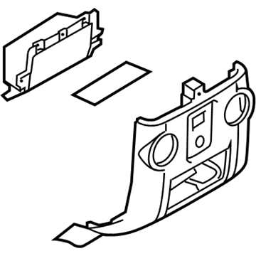 2012 Ford F-550 Super Duty Center Console Base - BC3Z-28045E24-AA