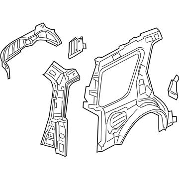 Ford 8F9Z-7427790-A Panel And Wheelhouse - Quarter - Inner