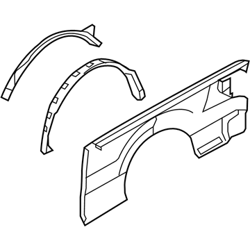 Ford AL3Z-8427841-A Panel - Quarter - Outer