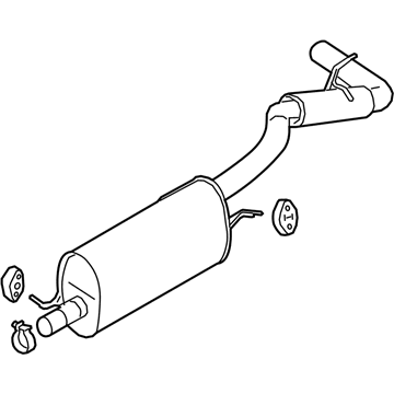 Ford KB3Z-5230-A MUFFLER AND PIPE ASY - REAR