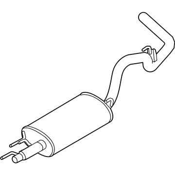 Ford GL3Z-5230-A Rear Muffler And Pipe Assembly