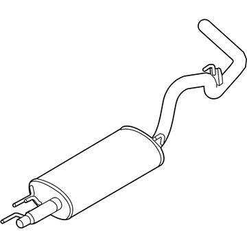 Ford JL3Z-5230-B Rear Muffler And Pipe Assembly