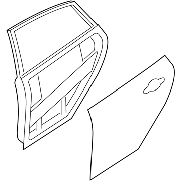 Ford DM5Z-5824631-A Door Assembly - Rear - Less Hinges