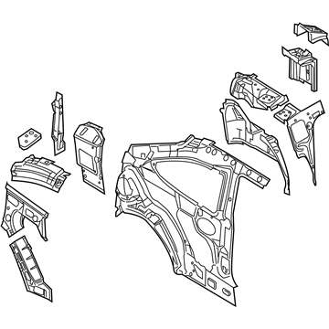 Ford 8S4Z-6327791-B Panel - Body Side Rear - Inner
