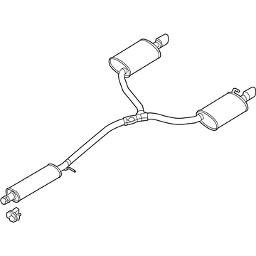 Ford DG1Z-5230-C Centre And Rear Muffler Assembly