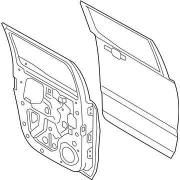 Ford KB3Z-2624631-A DOOR ASY - REAR - LESS HINGES