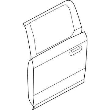 Ford FL3Z-1624631-B Door Assembly - Rear - Less Hinges