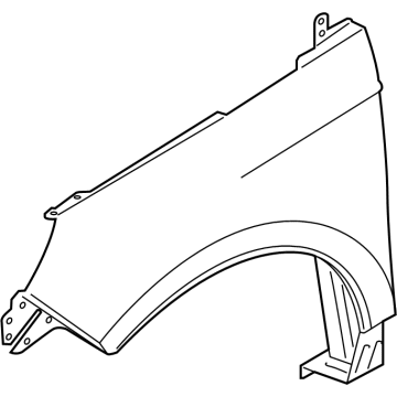 Evan-Fischer Front Passenger Side Fender For Ford Edge 2015-2023 – Primed Steel Direct Replacement