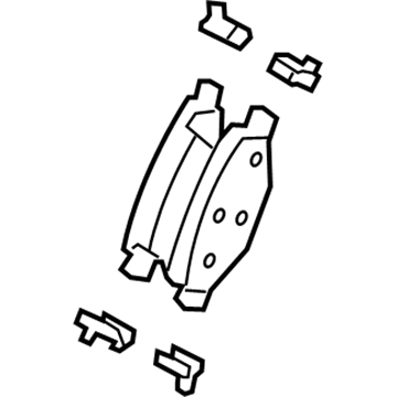 FB5Z-2200-E Ford Brake Pad Illustration 1 of 1