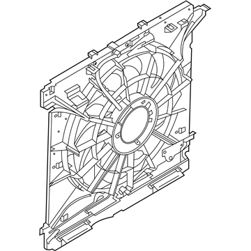 Ford Police Interceptor Utility Engine Cooling Fan - P1MZ-8C607-C