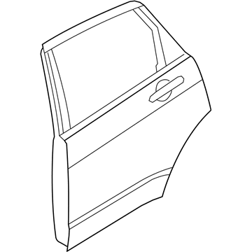 Ford 8S4Z-5424630-A Door Assembly - Rear - Less Hinges